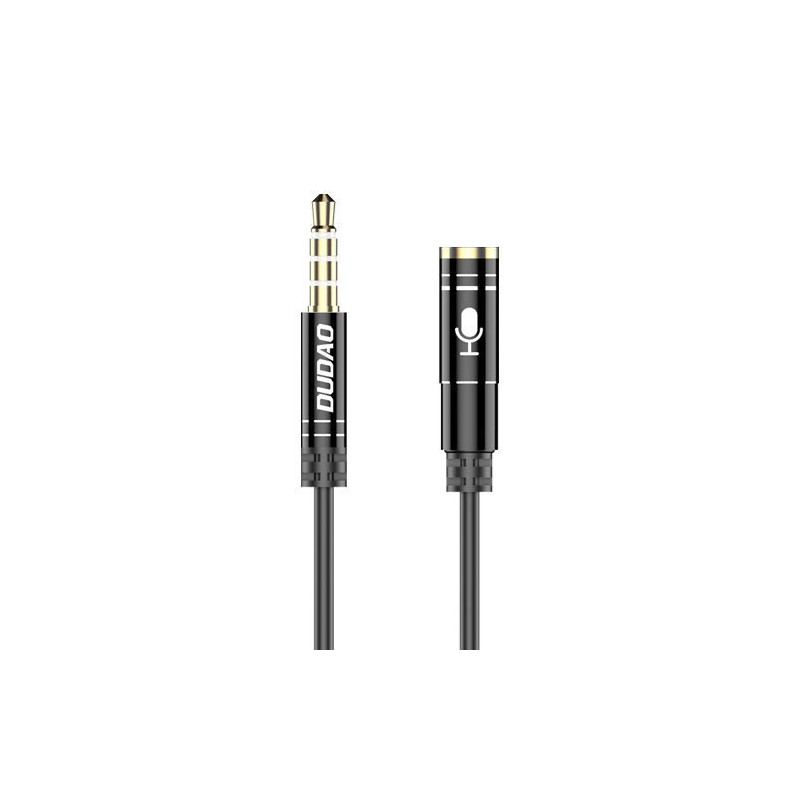 Dudao L11S 3.5mm AUX Audio Extension Cable, 1m (Black) Dudao L11S 3.5mm AUX Audio Extension Cable, 1m (Black)