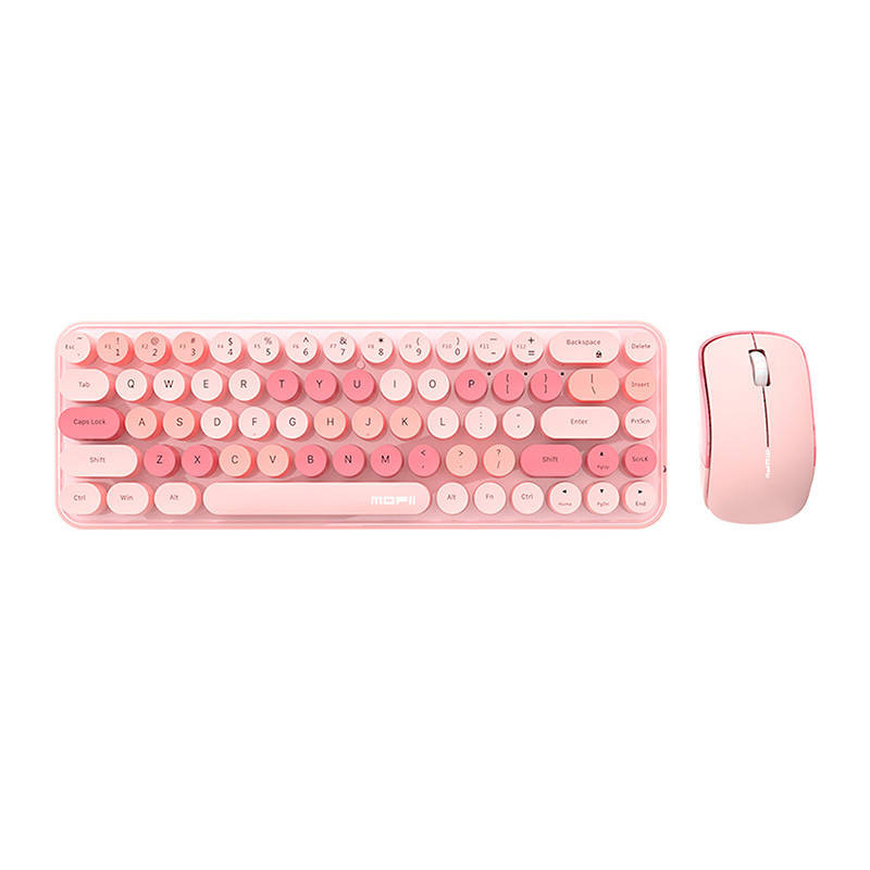 Wireless keyboard + mouse set MOFII Bean 2.4G (Pink) Wireless keyboard + mouse set MOFII Bean 2.4G (Pink)
