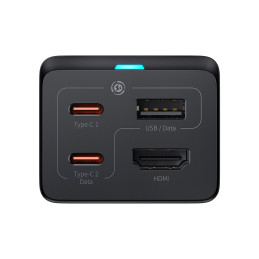Baseus GaN5 Pro wall charger 2xUSB-C + USB + HDMI, 67W (black)