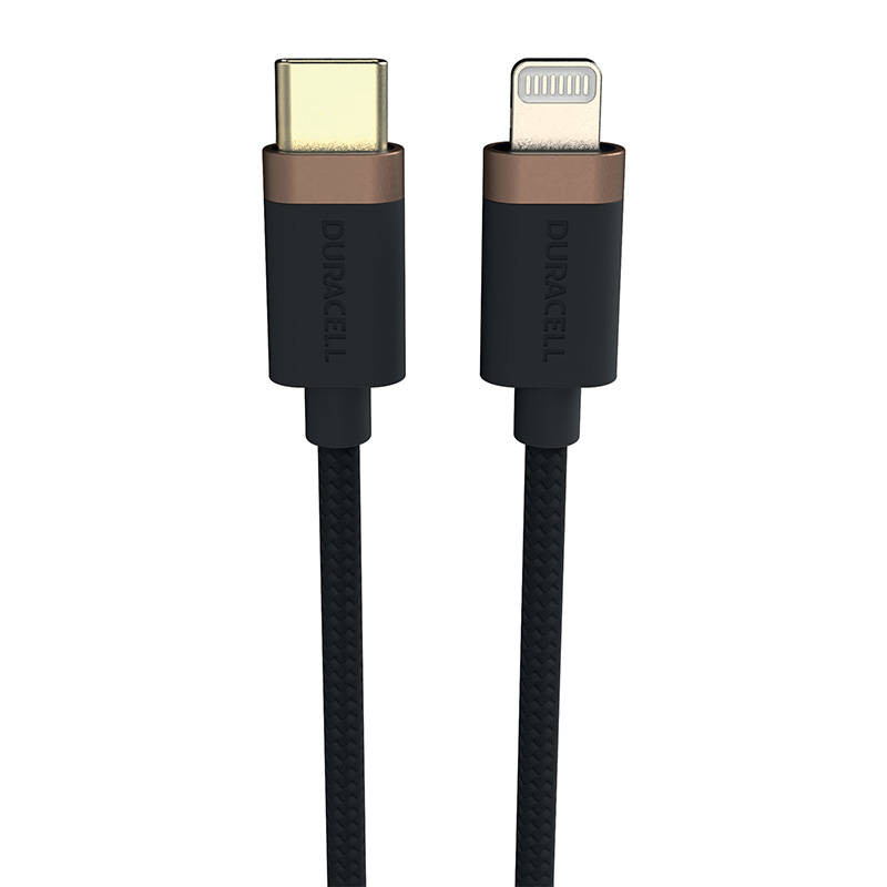 Duracell USB-C cable for Lightning 1m (Black) Duracell USB-C cable for Lightning 1m (Black)