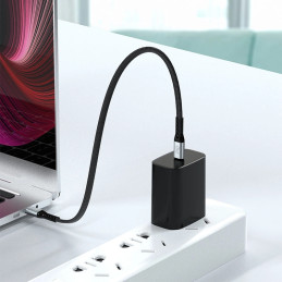 USB-C to USB-C Dudao 100W PD 0.23m cable (black)