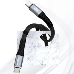 USB-C to USB-C Dudao 100W PD 0.23m cable (black)