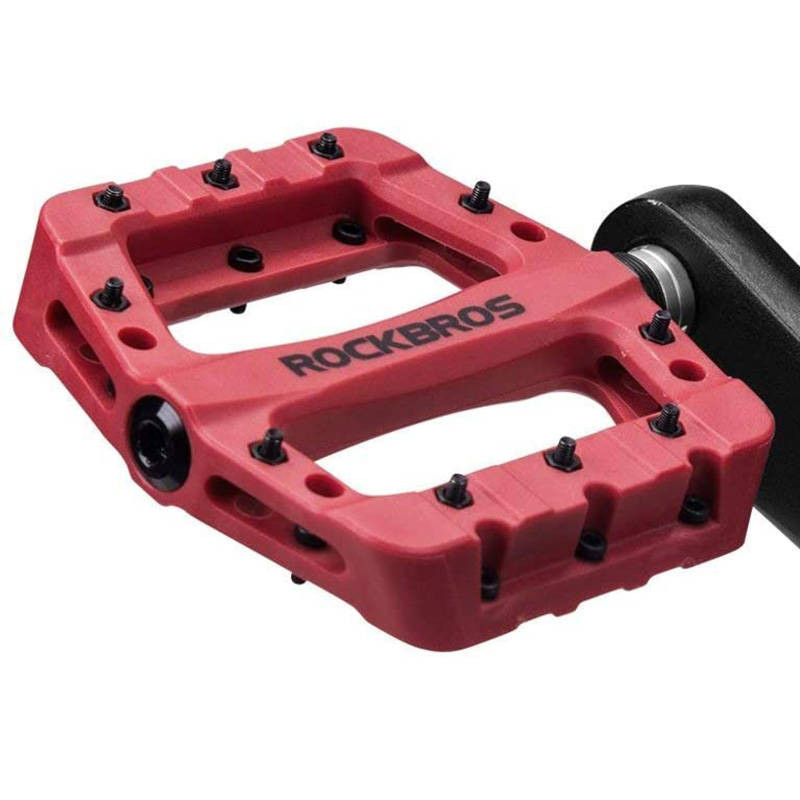 Bicycle pedals, platform, nylon Rockbros 2017-12CRD (red) Bicycle pedals, platform, nylon Rockbros 2017-12CRD (red)