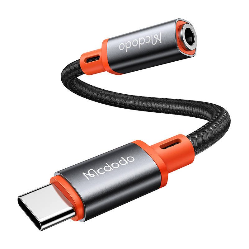 USB-C to AUX mini jack 3.5mm audio adapter Mcdodo CA-7561, DAC, 0.11m (black) USB-C to AUX mini jack 3.5mm audio adapter Mcdodo CA-7561, DAC, 0.11m (black)