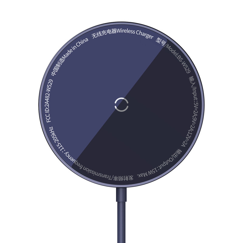 Baseus Simple Mini3 Mágneses vezeték nélküli töltő, 15W (lila) Baseus Simple Mini3 Mágneses vezeték nélküli töltő, 15W (lila)