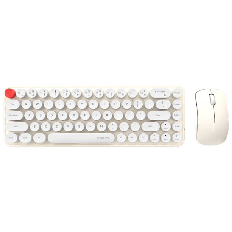 Wireless keyboard + mouse set MOFII Bean 2.4G (White-Beige) Wireless keyboard + mouse set MOFII Bean 2.4G (White-Beige)