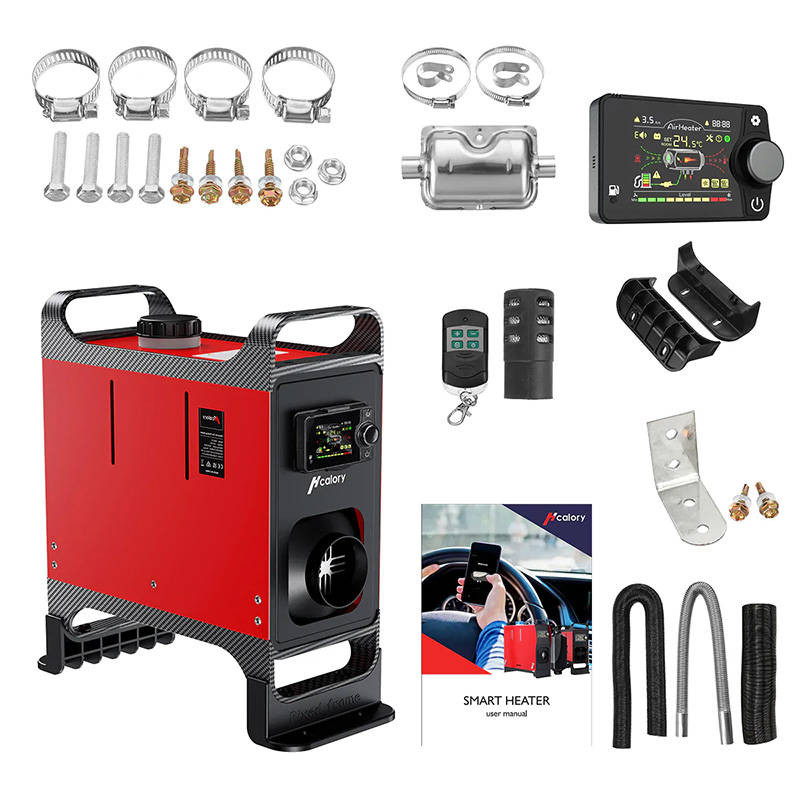 Parking heater / heater HCALORY HC-A02, 8 kW, Diesel (red) Parking heater / heater HCALORY HC-A02, 8 kW, Diesel (red)