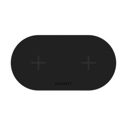Dual wireless charger Cygnett 20W (black)