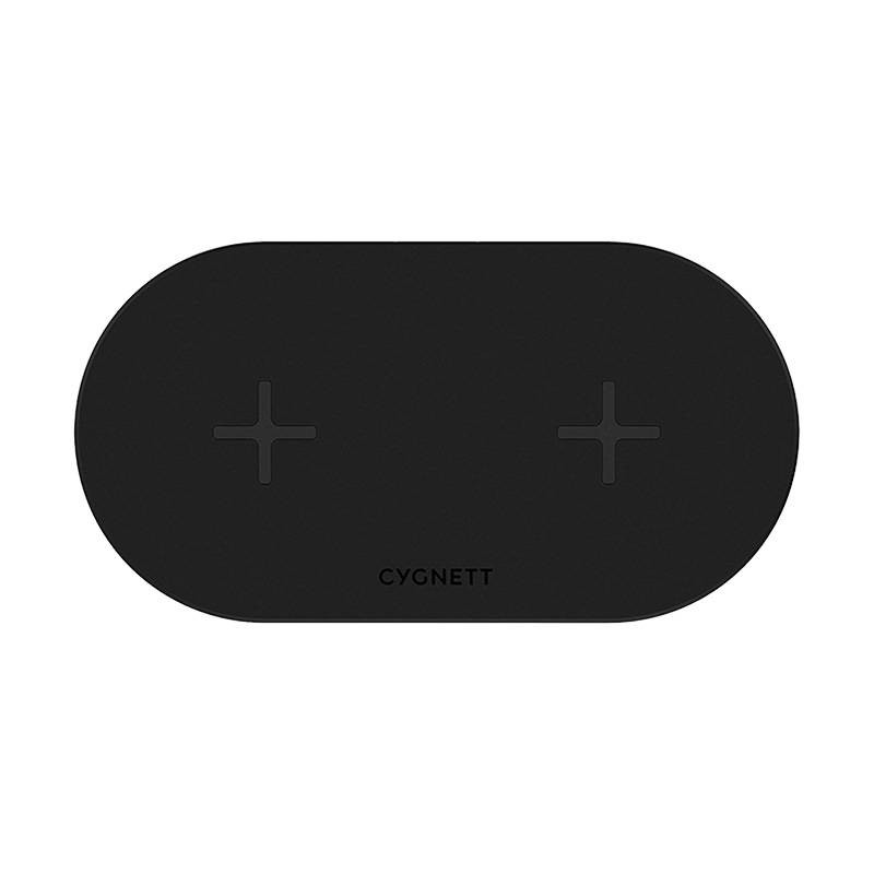 Dual wireless charger Cygnett 20W (black) Dual wireless charger Cygnett 20W (black)