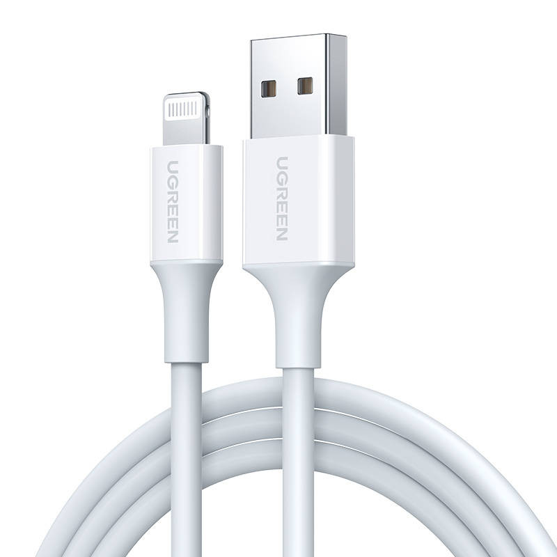 Cable Lightning to USB UGREEN 2.4A US155, 1.5m (white) Cable Lightning to USB UGREEN 2.4A US155, 1.5m (white)