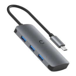 Hub 6w1 USB-C do 3x USB, USB-C, SD Card, Micro SD Card Cygnett SlimMate 100W (grey)