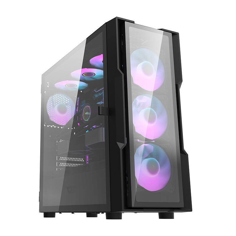 Darkflash DK431 Glass Computer Case + 4 fans (black) Darkflash DK431 Glass Computer Case + 4 fans (black)