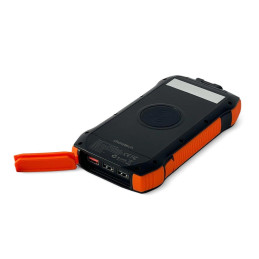Choetech B567 Solar power bank with inductive charging 3x USB  20000mAh 20W / QC 18W / Qi 10W (black-orange)