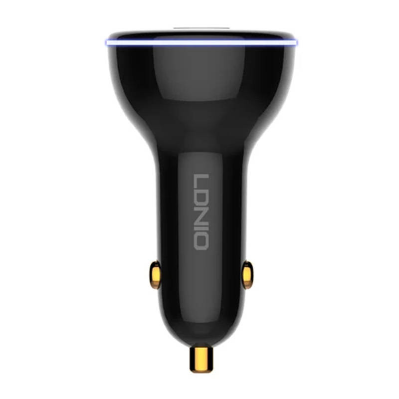 LDNIO C102 Car Charger, USB + 2x USB-C, 160W + USB-C to Lightning Cable (Black) LDNIO C102 Car Charger, USB + 2x USB-C, 160W + USB-C to Lightning Cable (Black)