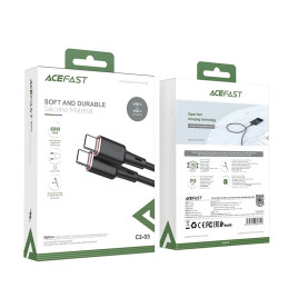 Cable USB-C to USB-C Acefast C2-03 1.2m (black)