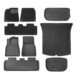 9-Piece Floor Mat for Tesla Y Baseus T-Space Series (black velvet)
