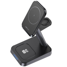 3-in-1 wireless charger Acefast E3 7.5W, MagSafe (black)