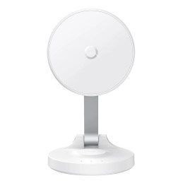 Magnetic Desktop Phone Stand Baseus MagPro self-adhesive (white)
