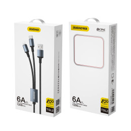 USB cable Dudao TGL2 3in1 USB-C / Lightning / USB 2.4A, 1.2m (red)