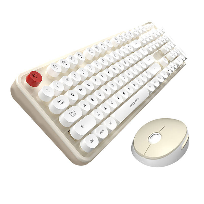 Wireless keyboard + mouse set MOFII Sweet 2.4G (White-Beige Wireless keyboard + mouse set MOFII Sweet 2.4G (White-Beige