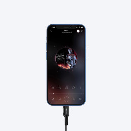 Adapter Lightning to mini jack 3,5mm Acefast C1-05 18cm (black)