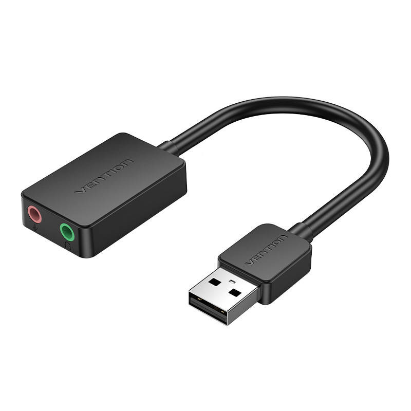 External sound card USB 2.0 Vention CDYB0 2-port 0.15m External sound card USB 2.0 Vention CDYB0 2-port 0.15m