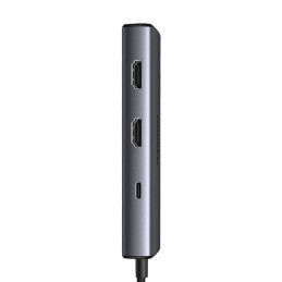 6in1 Adapter UGREEN CM498 USB-C to 2x USB-A 3.0, USB-C 3.0, 2xHDMI, PD
