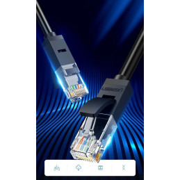 UGREEN Ethernet RJ45 hálózati kábel, Cat.6, UTP, 3 m (fekete)