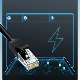 UGREEN Ethernet RJ45 hálózati kábel, Cat.6, UTP, 3 m (fekete)