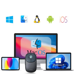 Wireless mouse UGREEN FUN+ MU102  2.4G+BT (Blue)