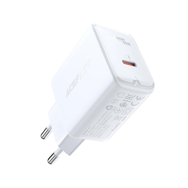 Wall Charger Acefast A1 PD20W, 1x USB-C (white)