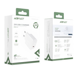 Wall Charger Acefast A1 PD20W, 1x USB-C (white)