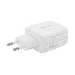 Wall Charger 65W GaN Ricomm RC652 EU, 2xUSB-C + 2.1m USB-C Cable
