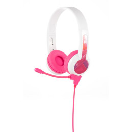 Wired headphones for kids BuddyPhones School+ (pink)