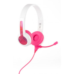 Wired headphones for kids BuddyPhones School+ (pink)